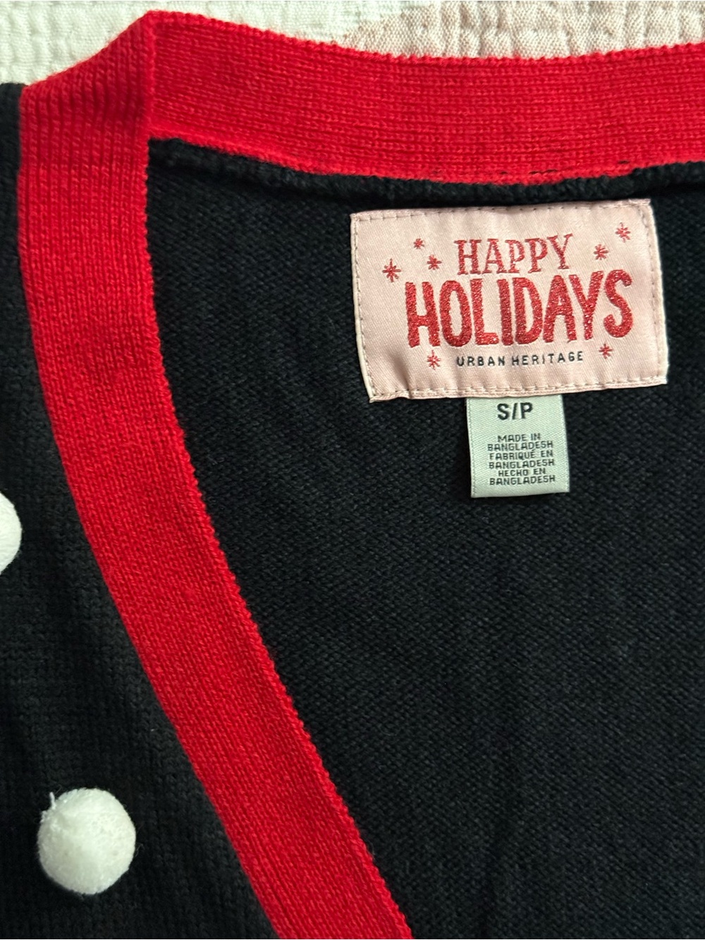 HAPPY HOLIDAYS URBAN HERITAGE CHRISTMAS SWEATER CATS IN SCARVES & SNOWBALLS - Picture 2 of 9